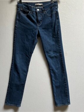 Levis 312 Shaping Slim Dark Blue Denim Jeans Womens Sz 29